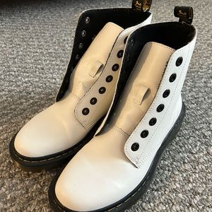 White dr martens boots